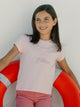 Camisola clássica rosa para menina