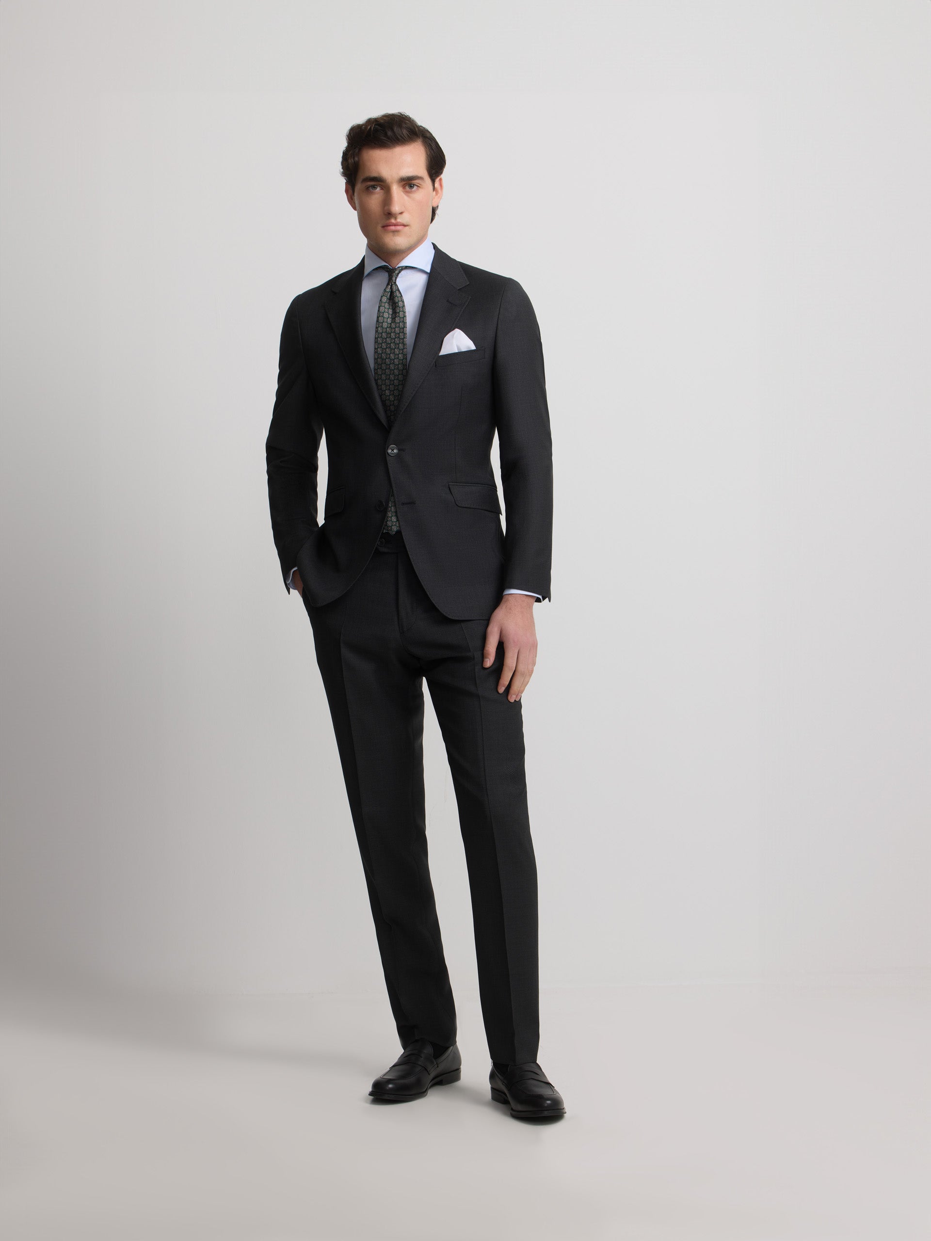 Americana suit ojo de perdiz gris
