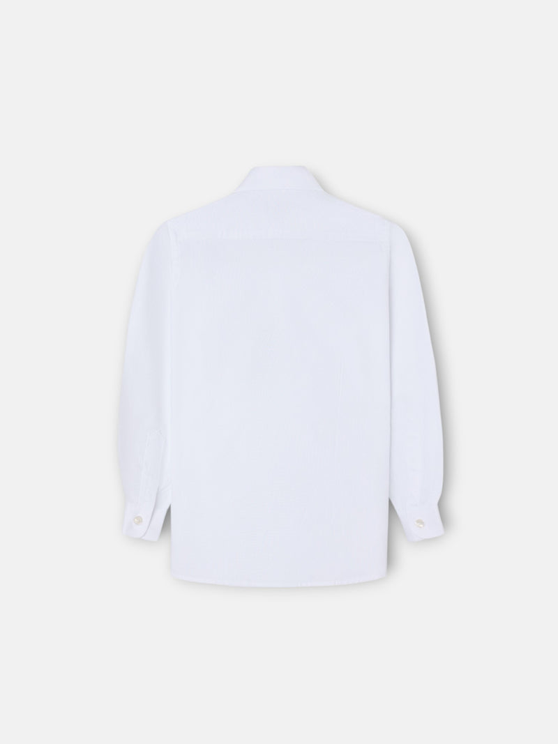 Chemise habillée enfant à poignets simples blanche