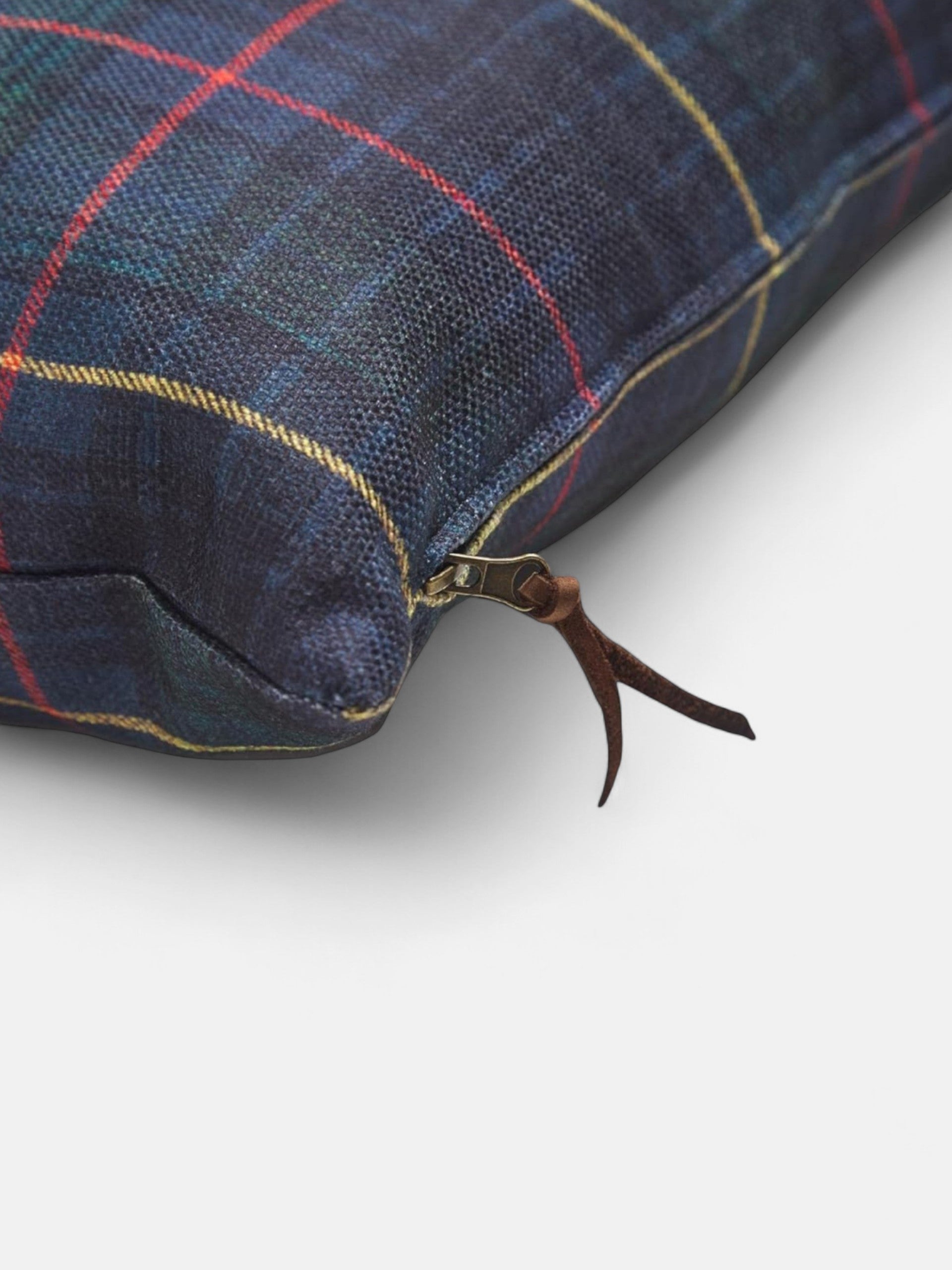 Cojin cuadro tartan verde