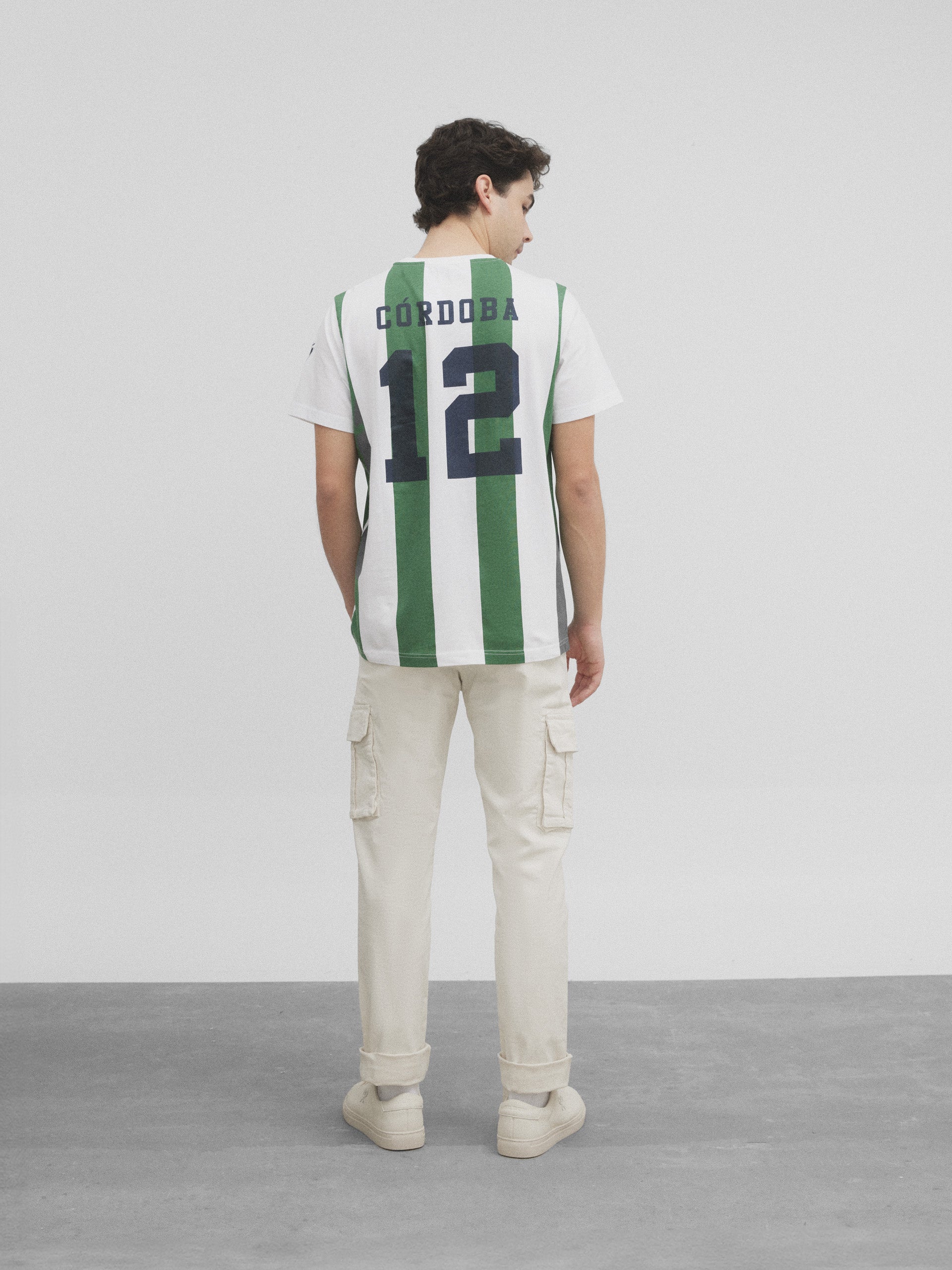 Camiseta retro blanquiverde silbon blanca