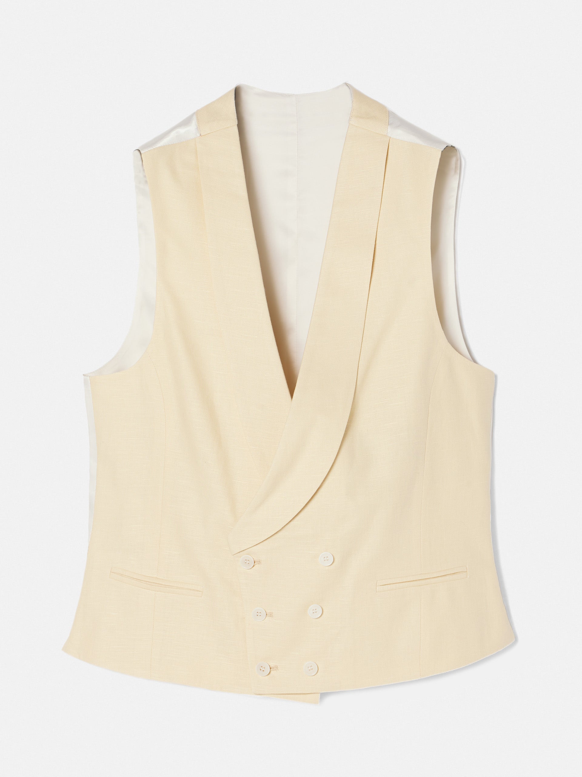 Gilet chaque col rond camel