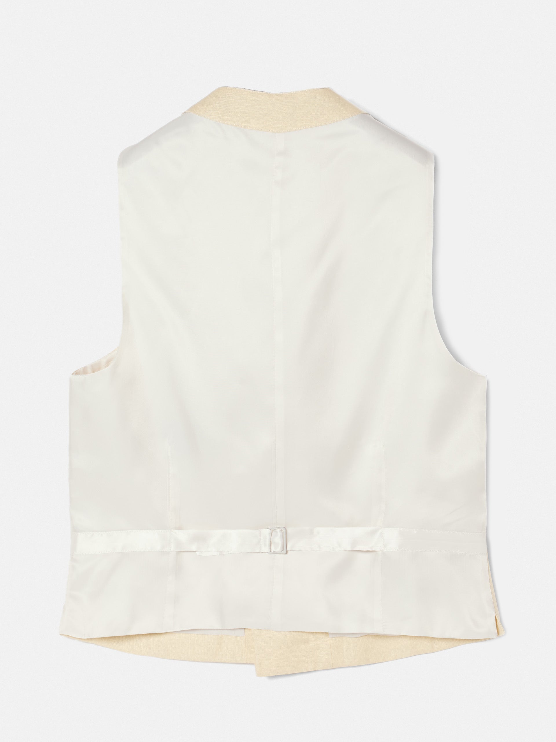 Gilet chaque col rond camel