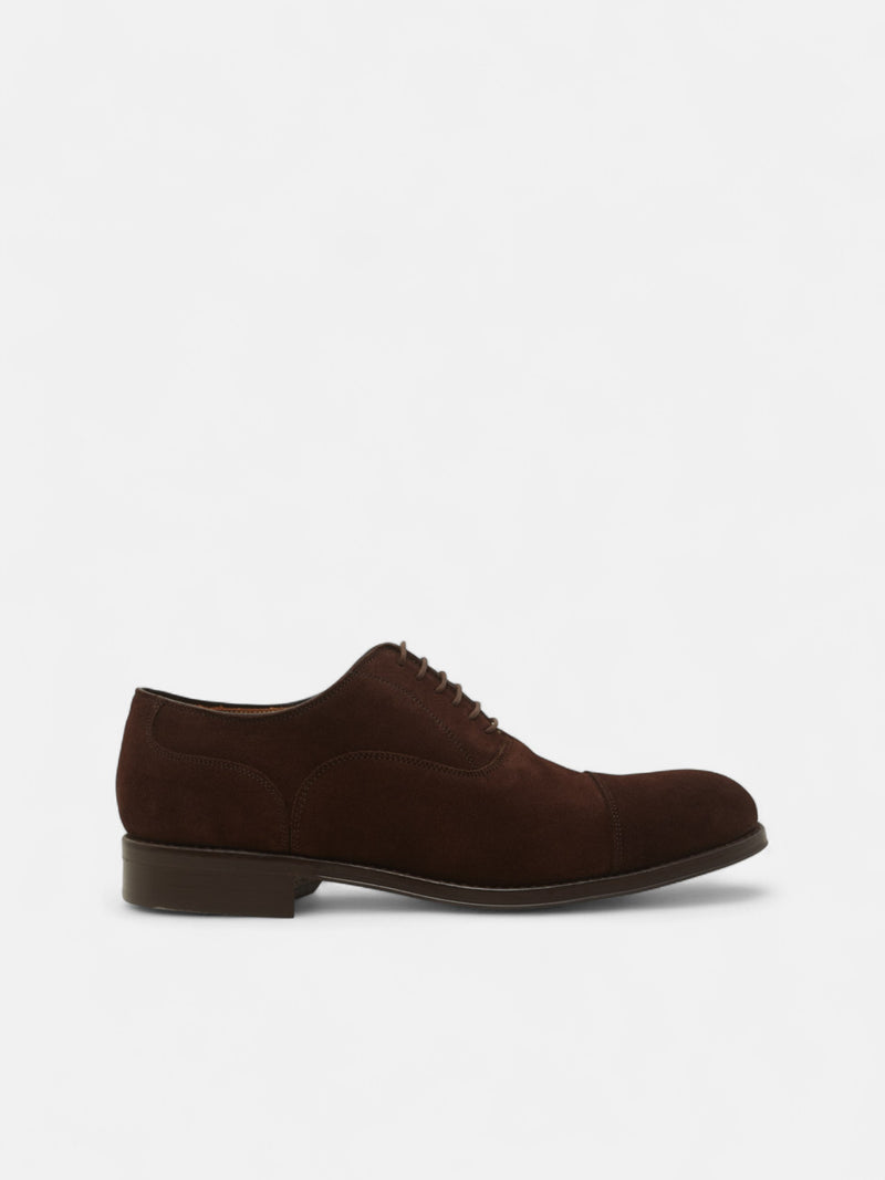 Classic brown suede lace-up shoe