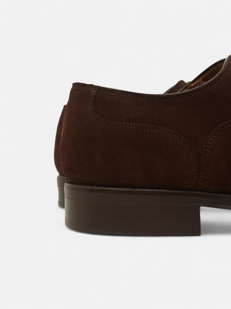 Classic brown suede lace-up shoe