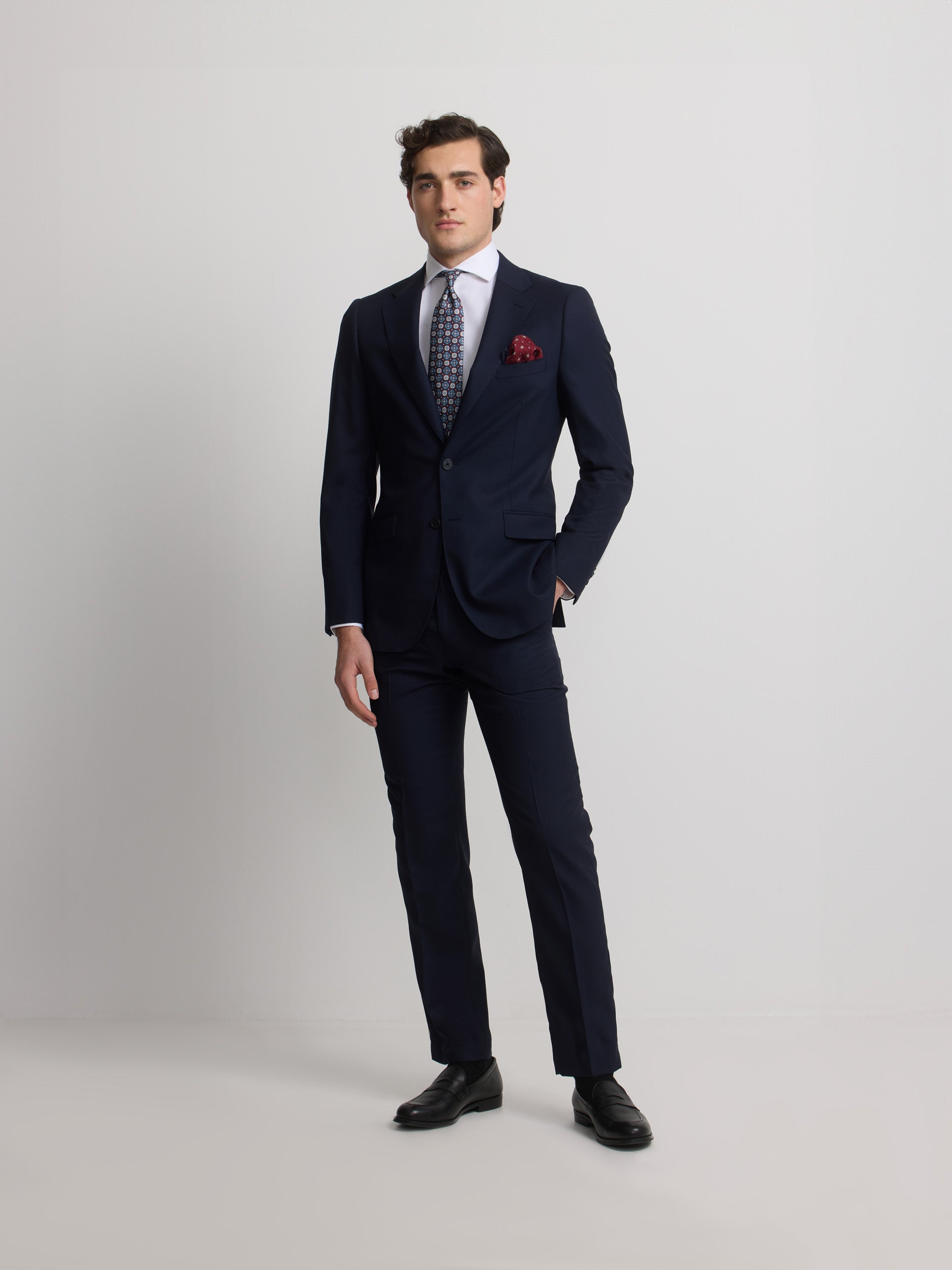 Light blue natural stretch suit jacket