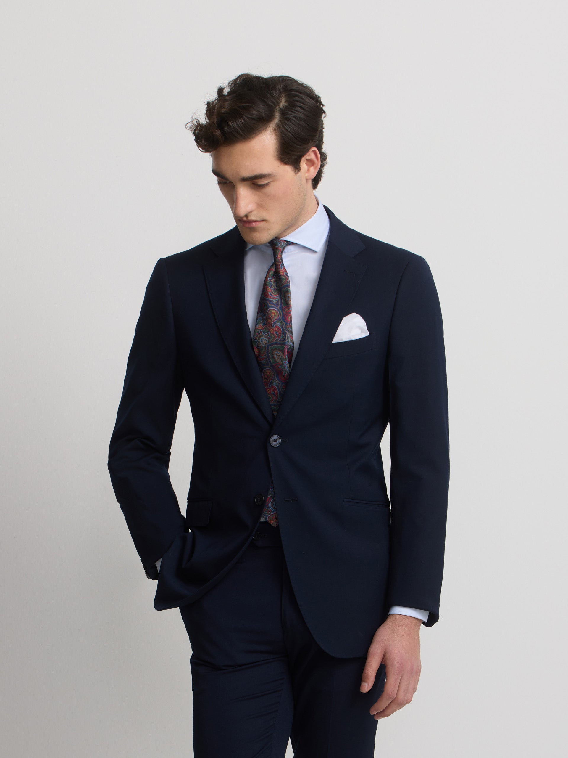 Light blue natural stretch suit jacket