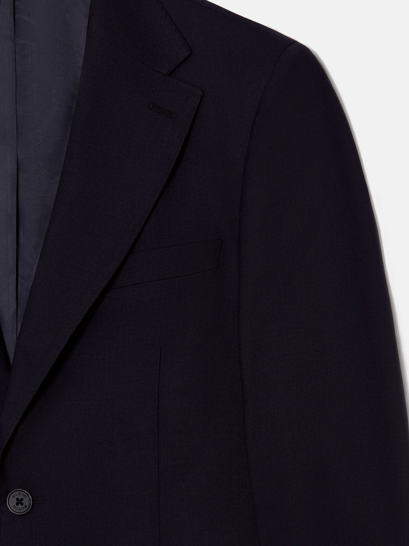 Natural stretch dark navy suit jacket
