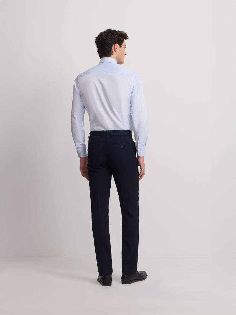Pantalon de costume stretch naturel bleu clair