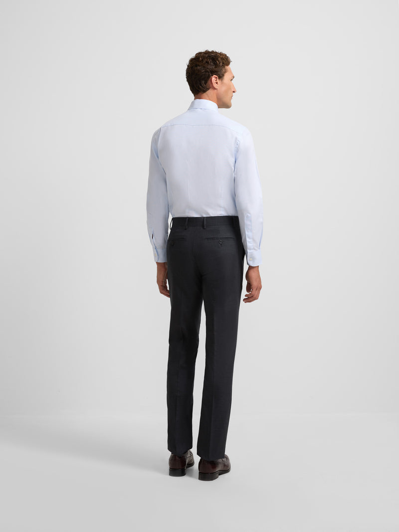 Pantalon traje natural stretch gris