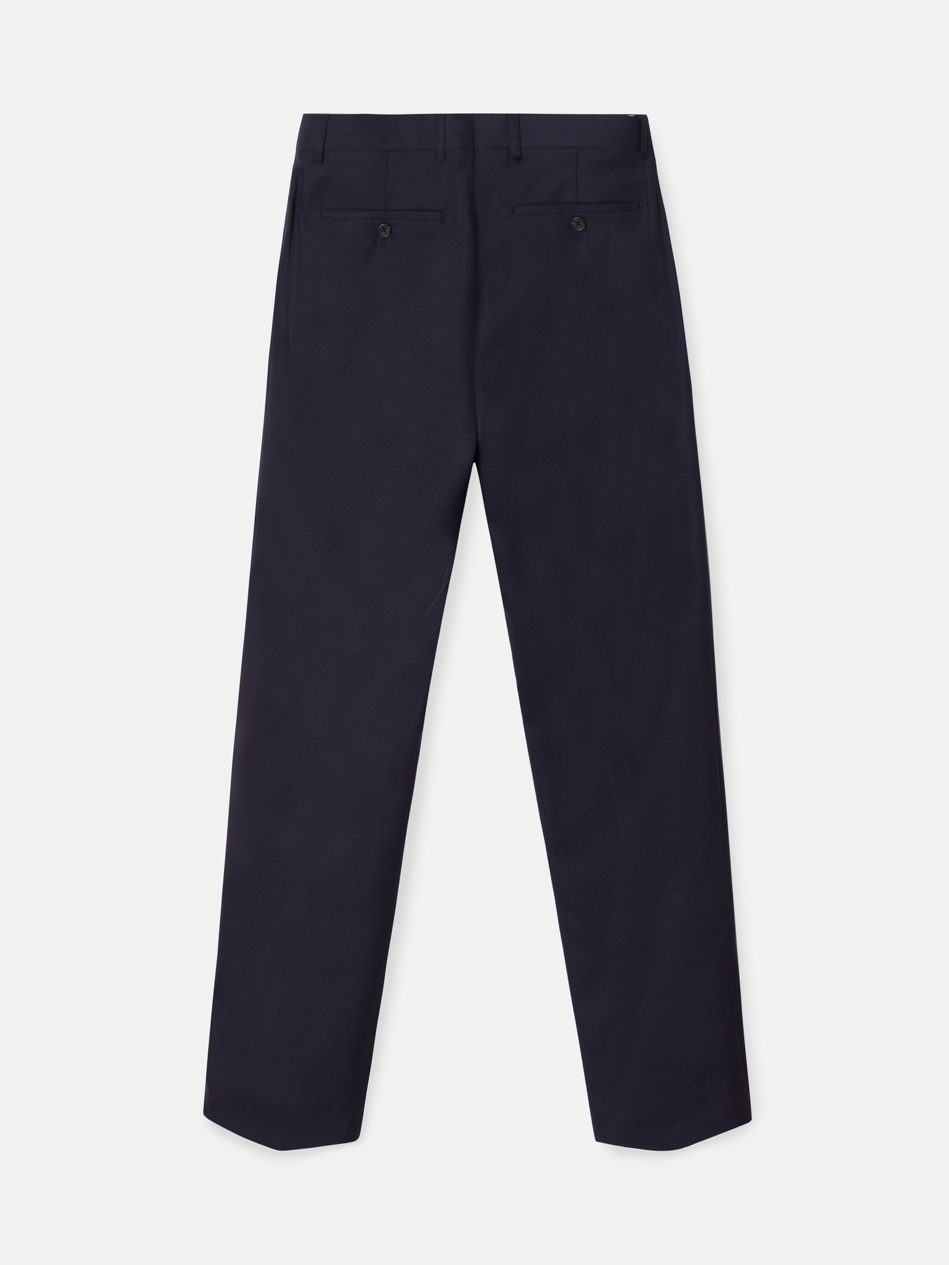 Navy blue structured suit trousers