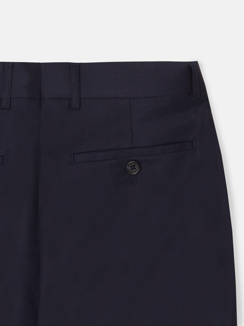 Pantalon de costume structuré bleu marine