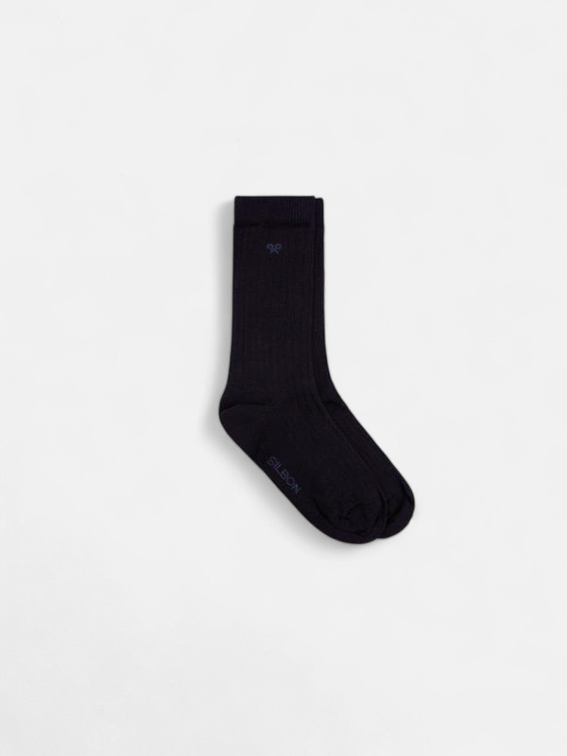 Calcetin kids liso azul marino
