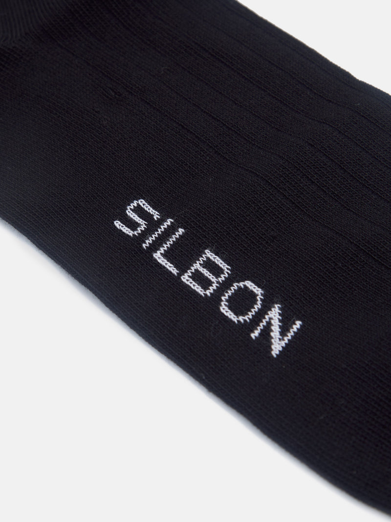 Black tailoring sock Silbon