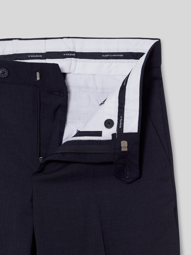 Pantalon vestir classic azul medio