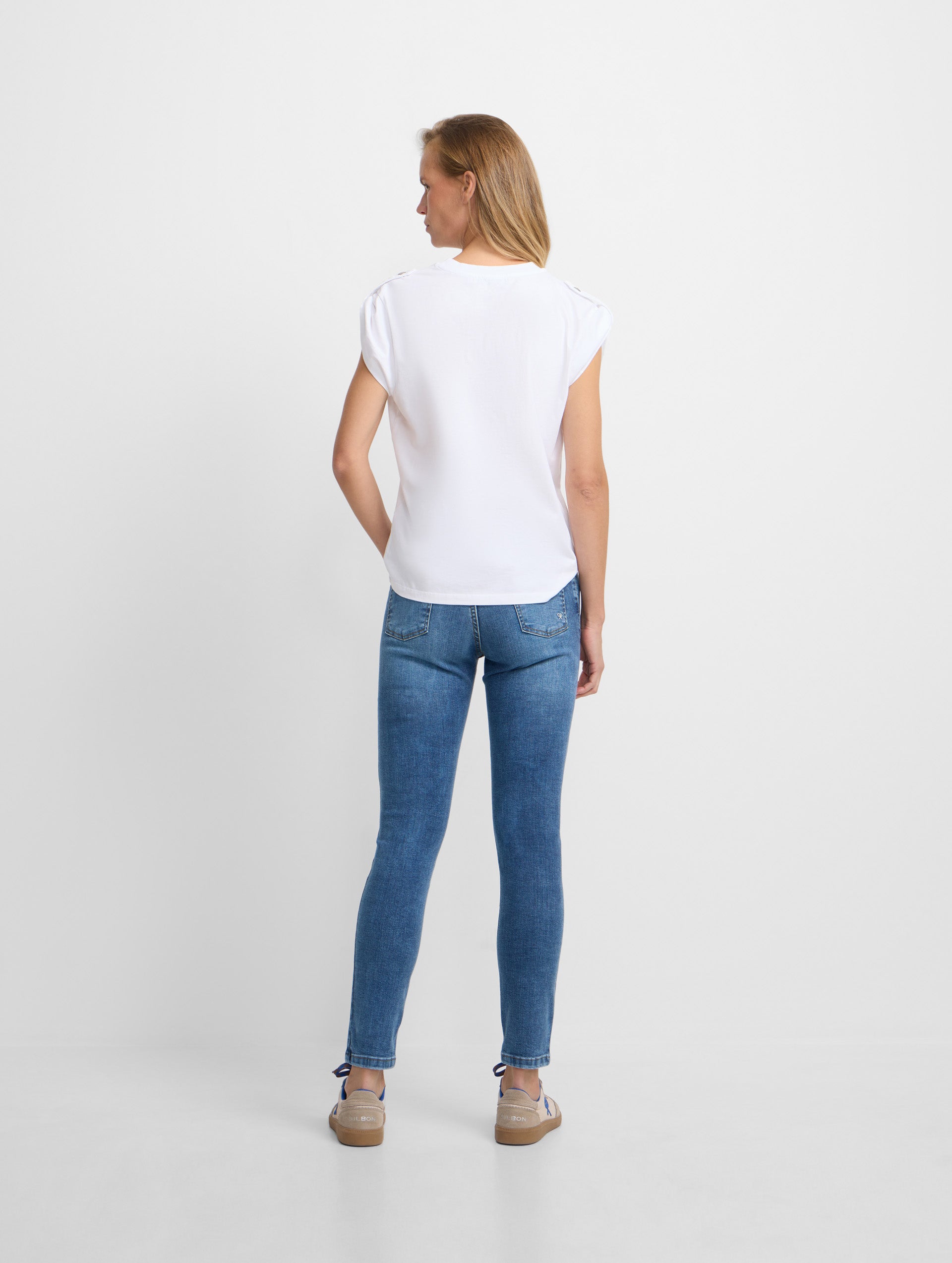 Pantalon woman slim fit denim medio