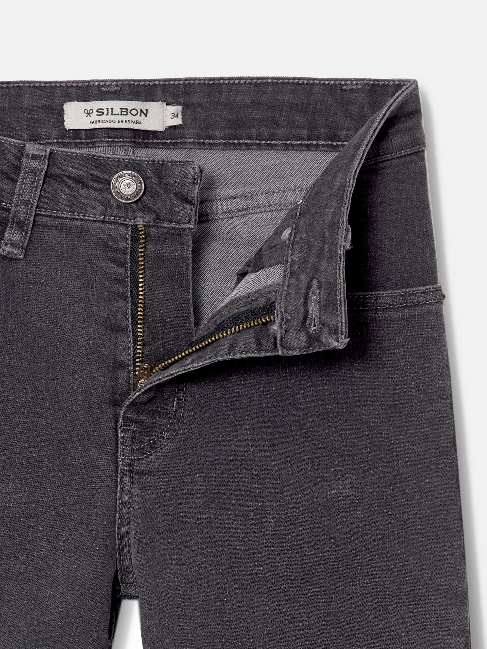 Pantalon femme slim fit gris