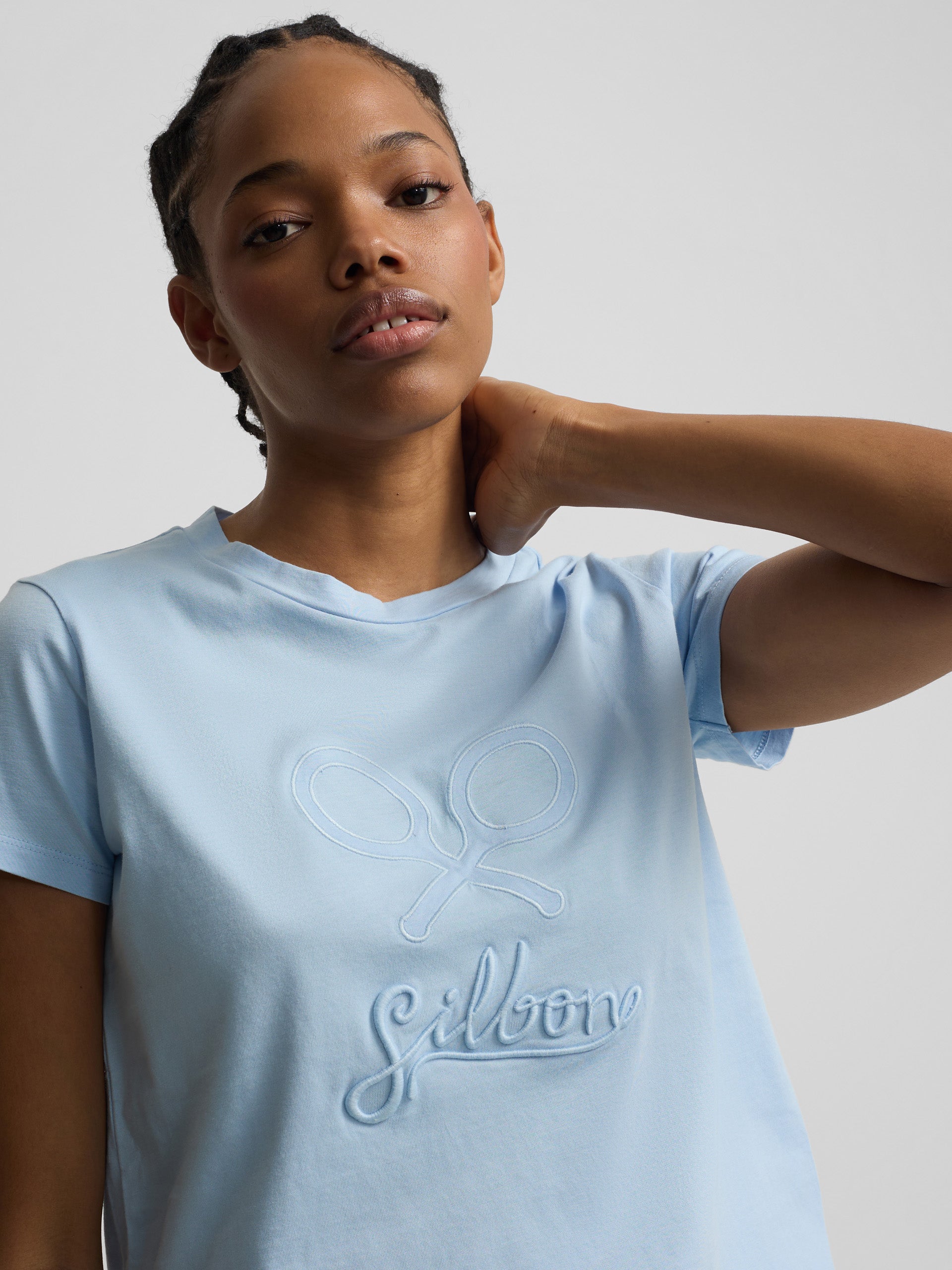Camiseta woman clasica celeste