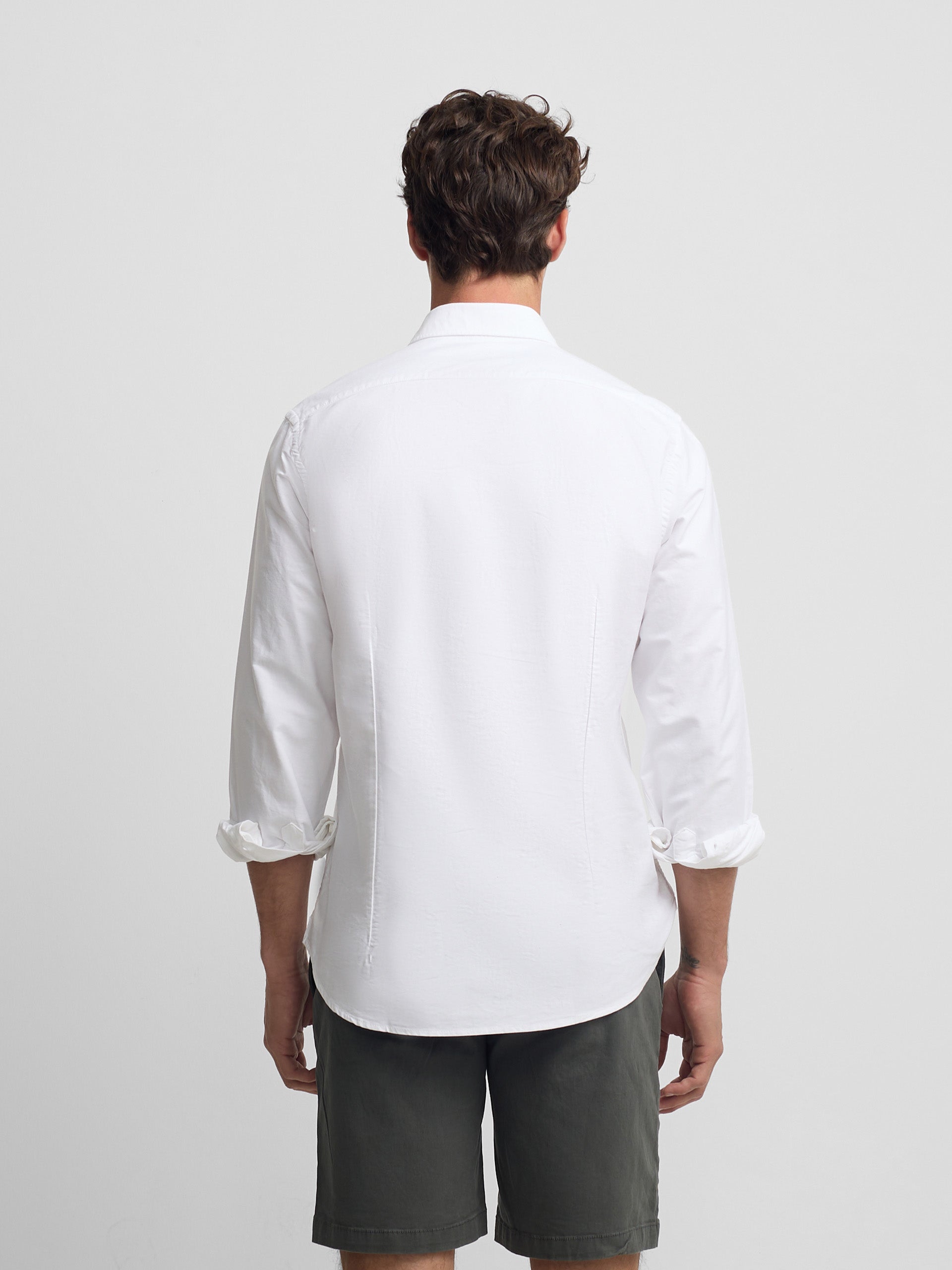 White Oxford Cutaway Sport Shirt