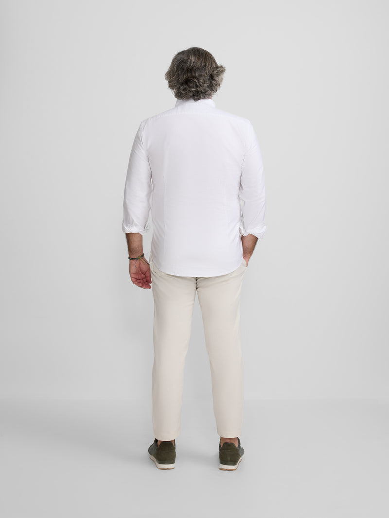 White regular fit Oxford sport shirt