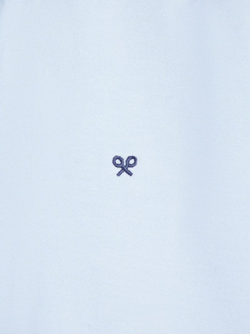 Light blue oxford cutaway sport shirt