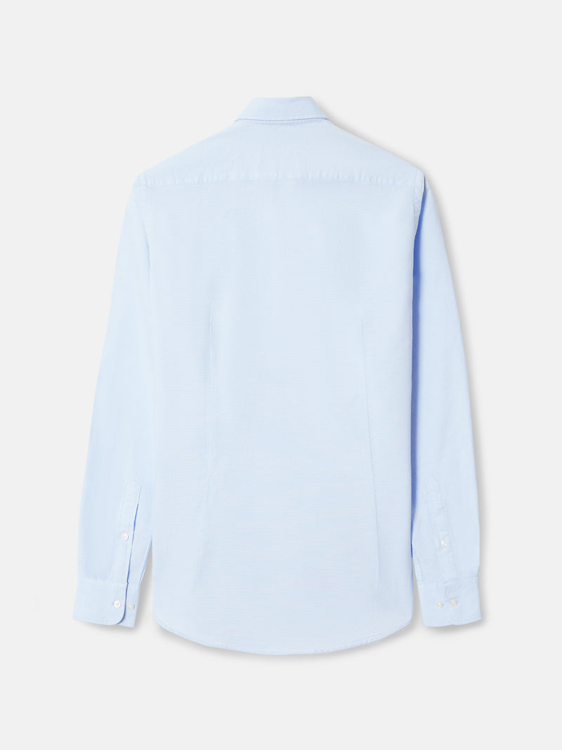 Light blue oxford cutaway sport shirt