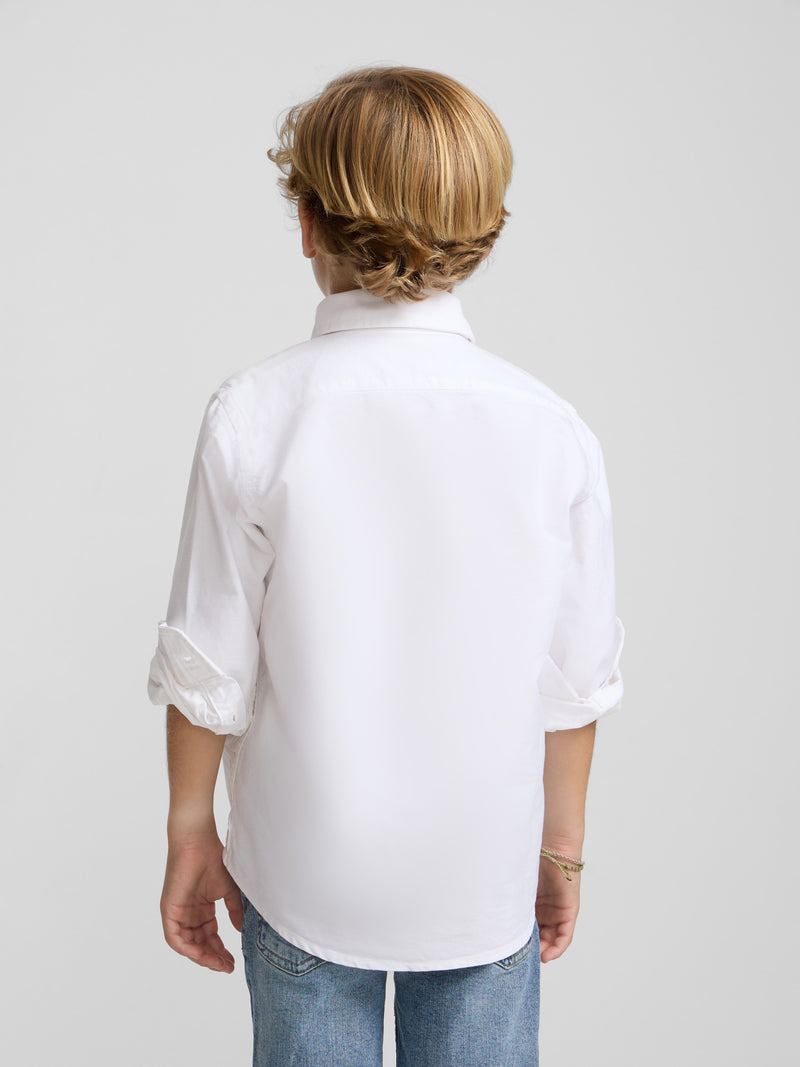 Chemise sport enfant classique oxford blanche