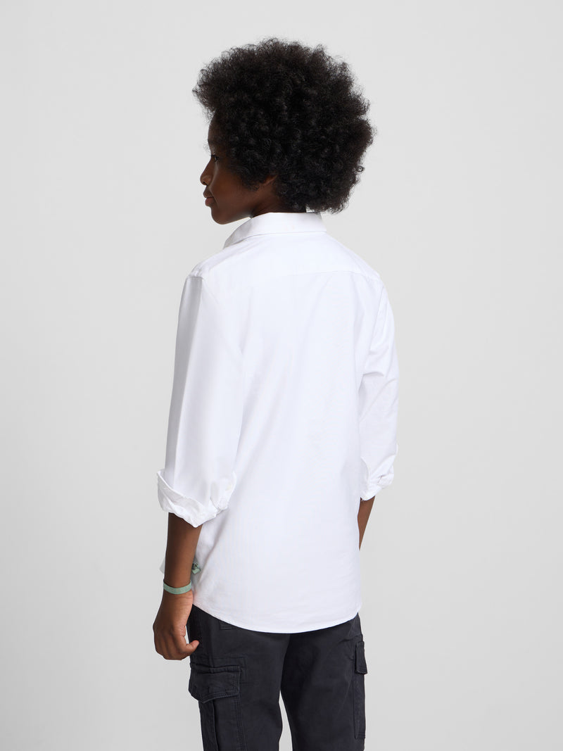 Polera sport kids clasica oxford blanca