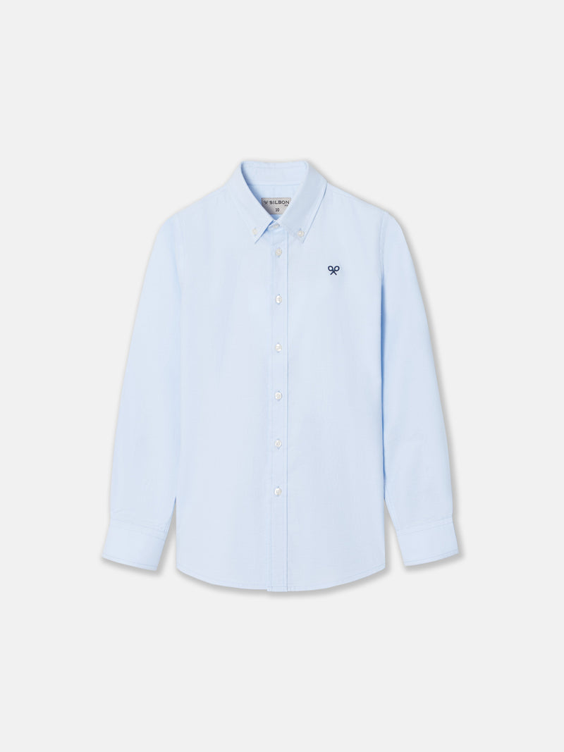 Camisa sport kids clasica oxford celeste