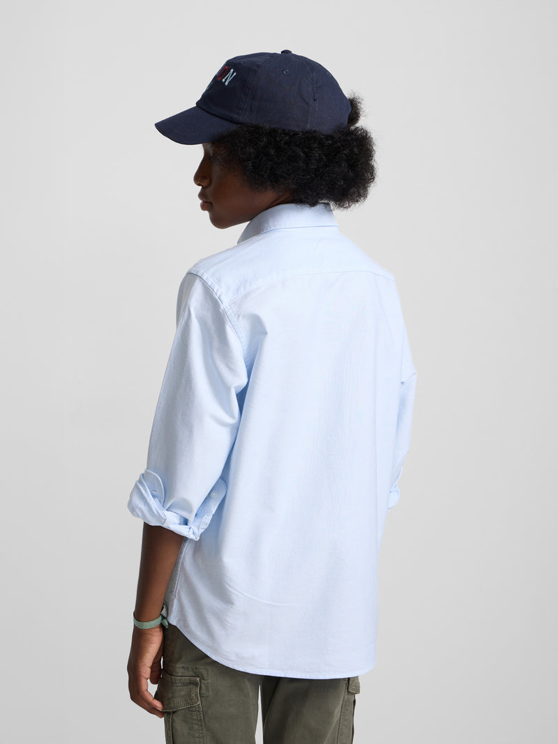 Classic Oxford Light Blue Kids' Sport Shirt