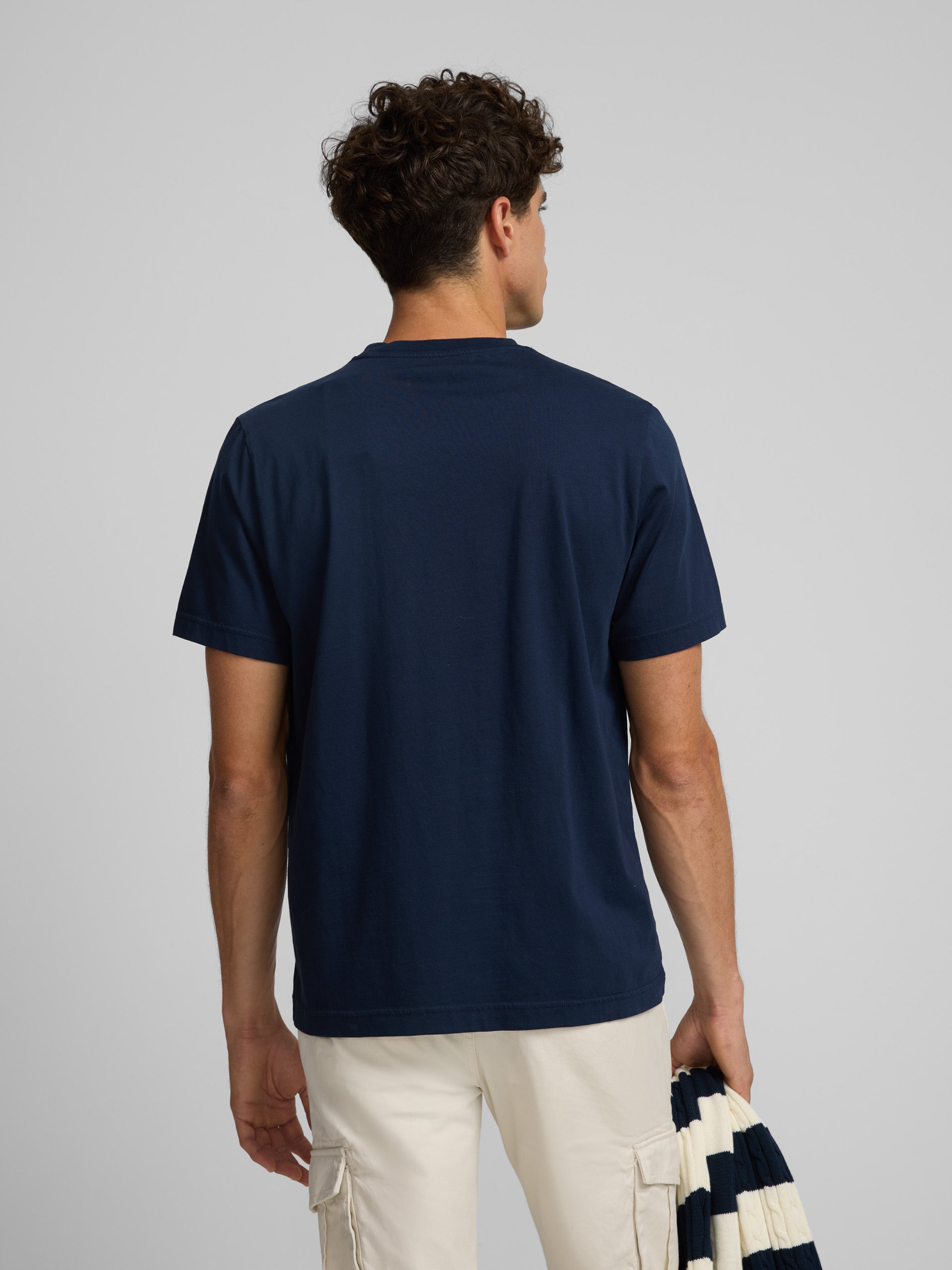 Pack 2x white navy mini racket t-shirt