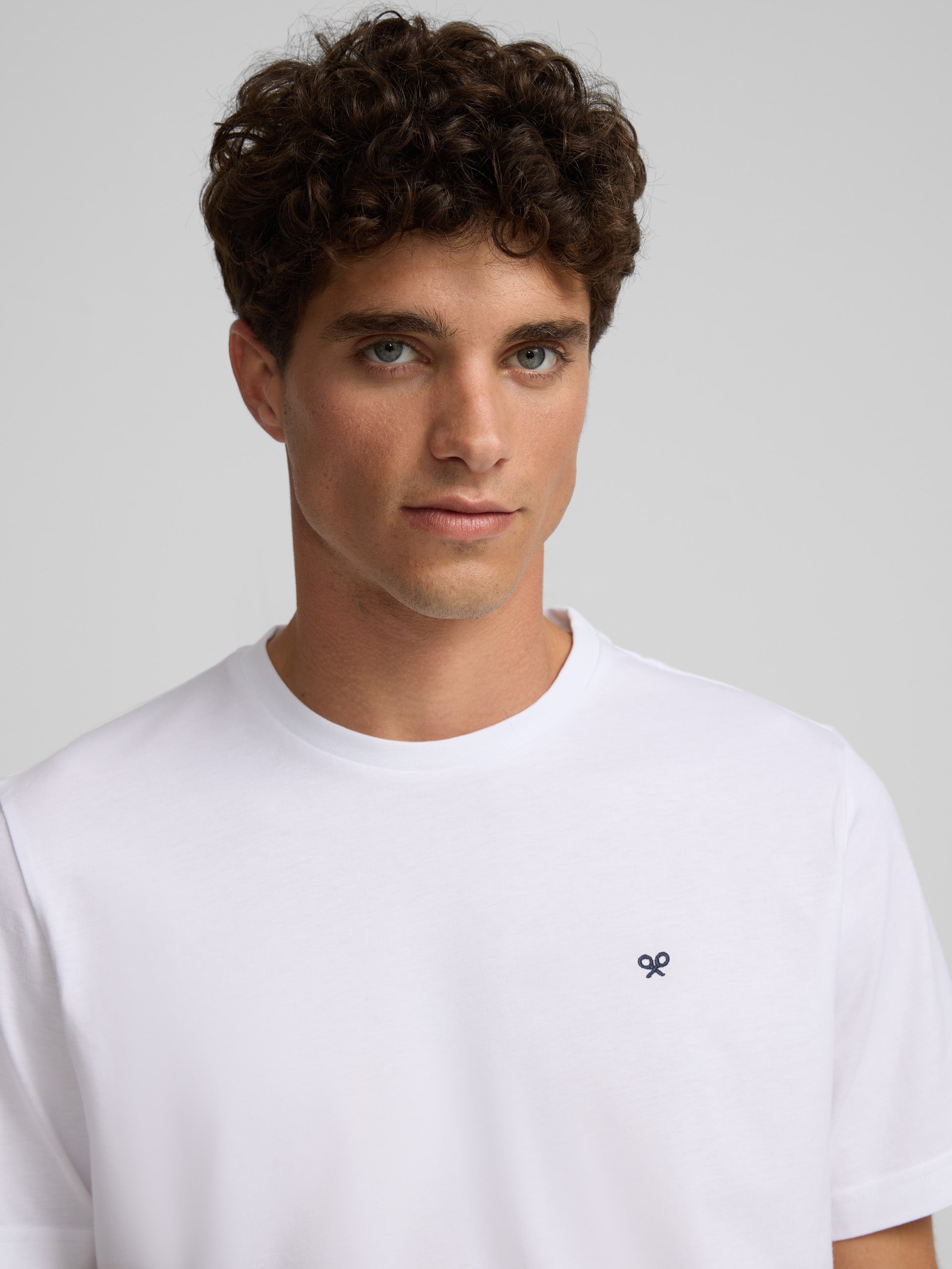 Pack 2x white navy mini racket t-shirt
