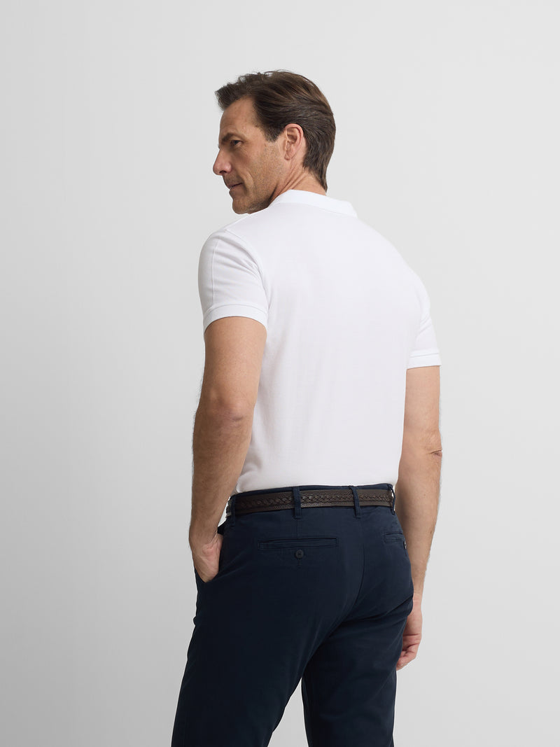 Polo clássico liso branco