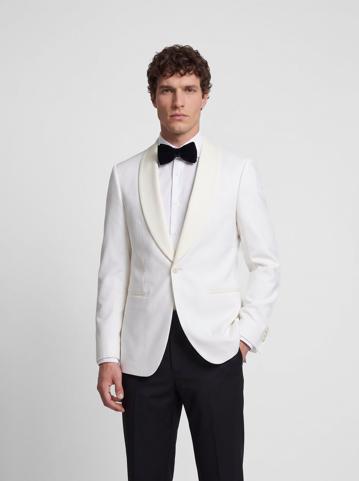 White Silbon tuxedo jacket