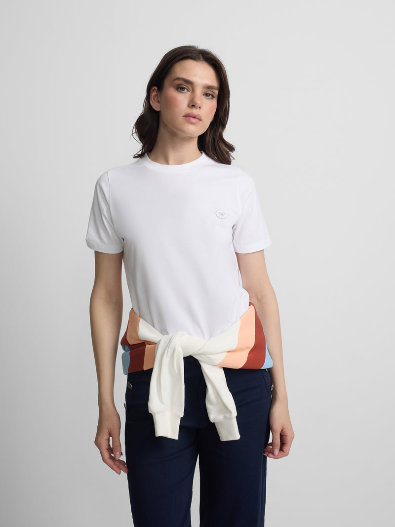 T-shirt femme sunny raquette blanche