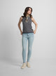 Pantalon femme slim fit denim clair