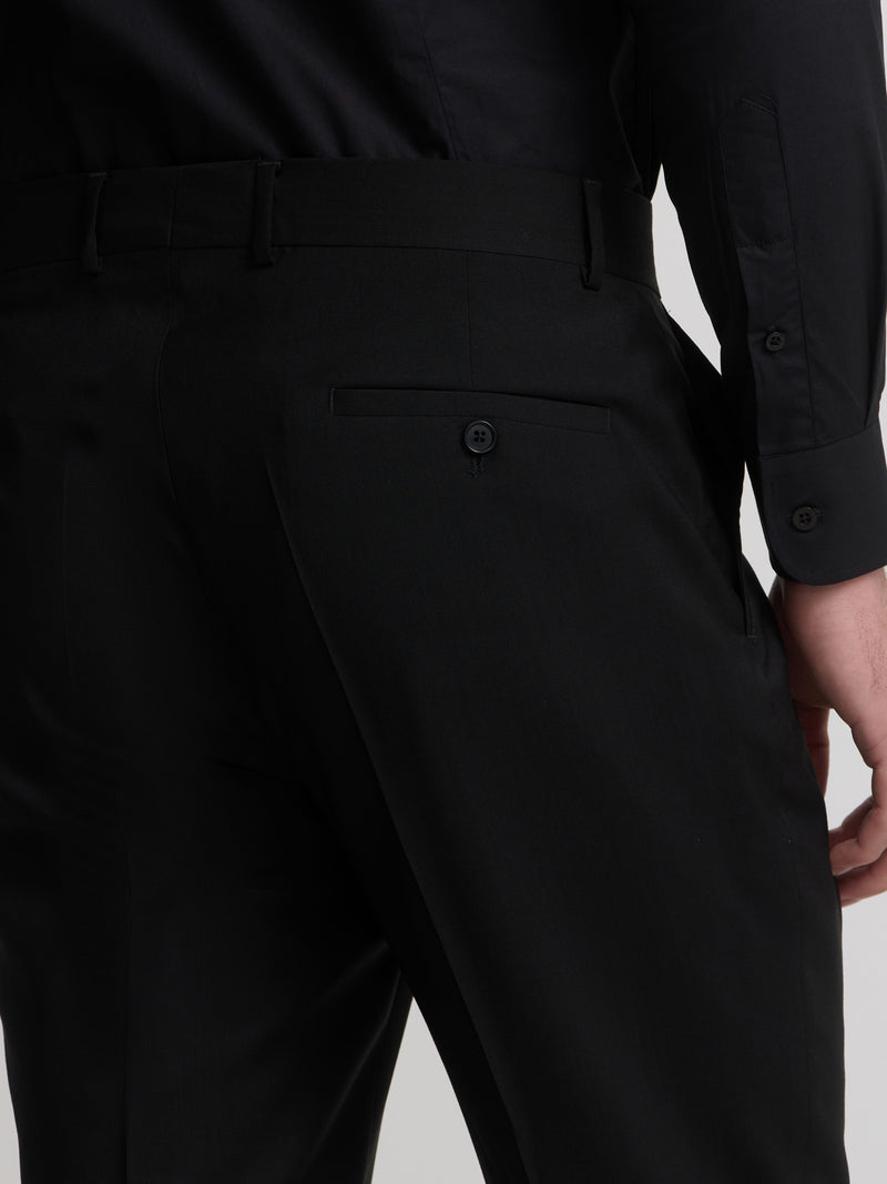 Classic black suit trousers