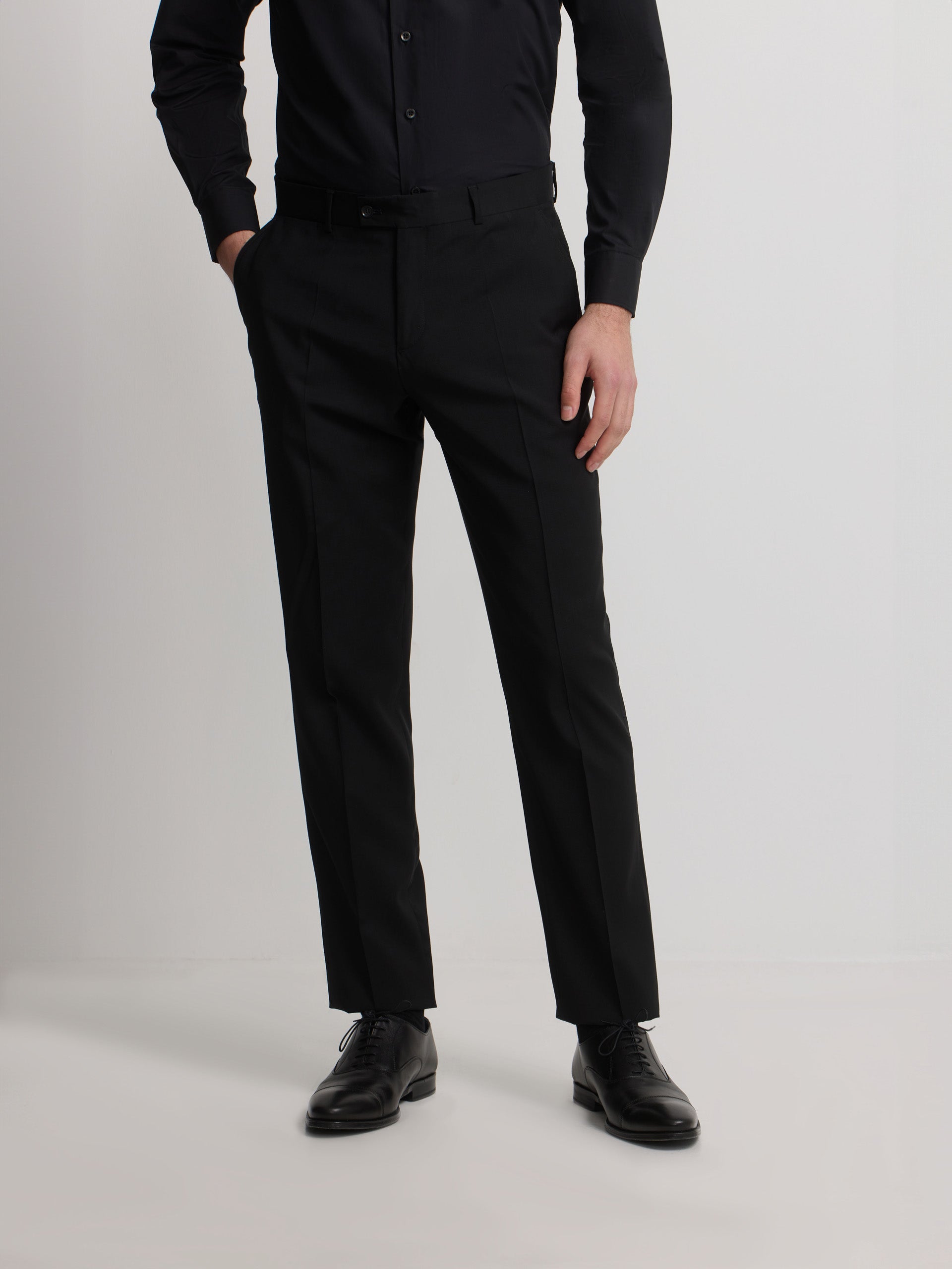 Pantalon traje clasico negro