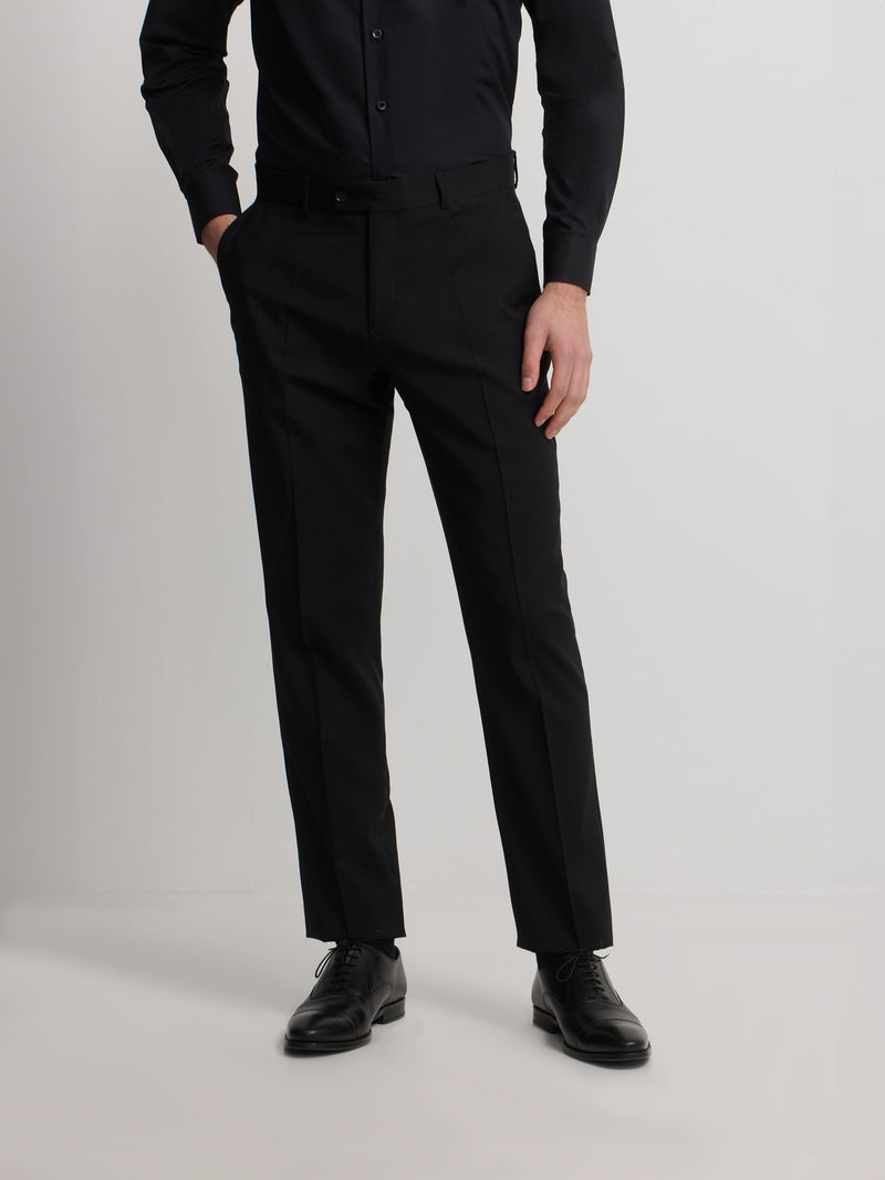 Classic black suit trousers