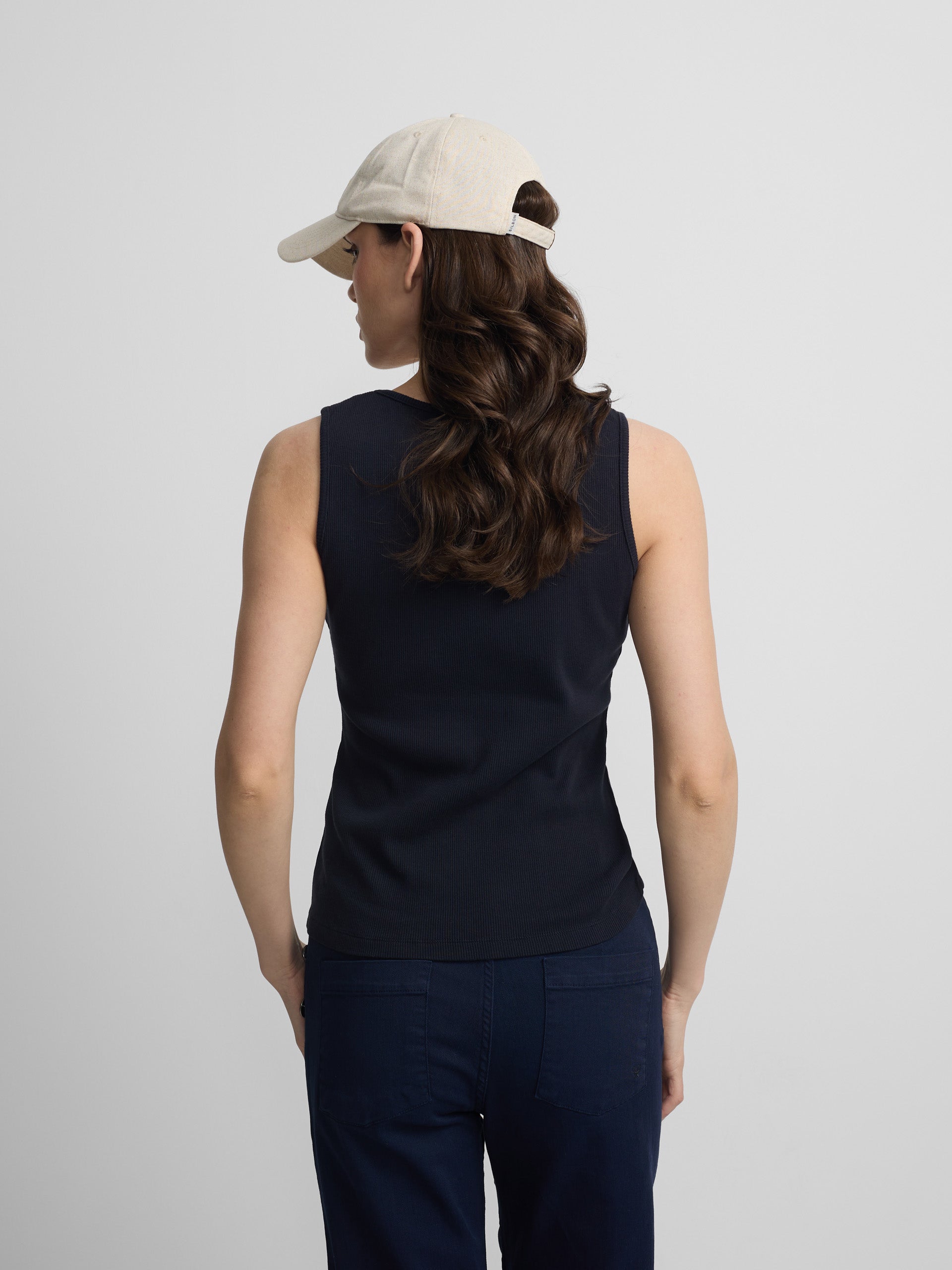 Camiseta woman tank azul marino