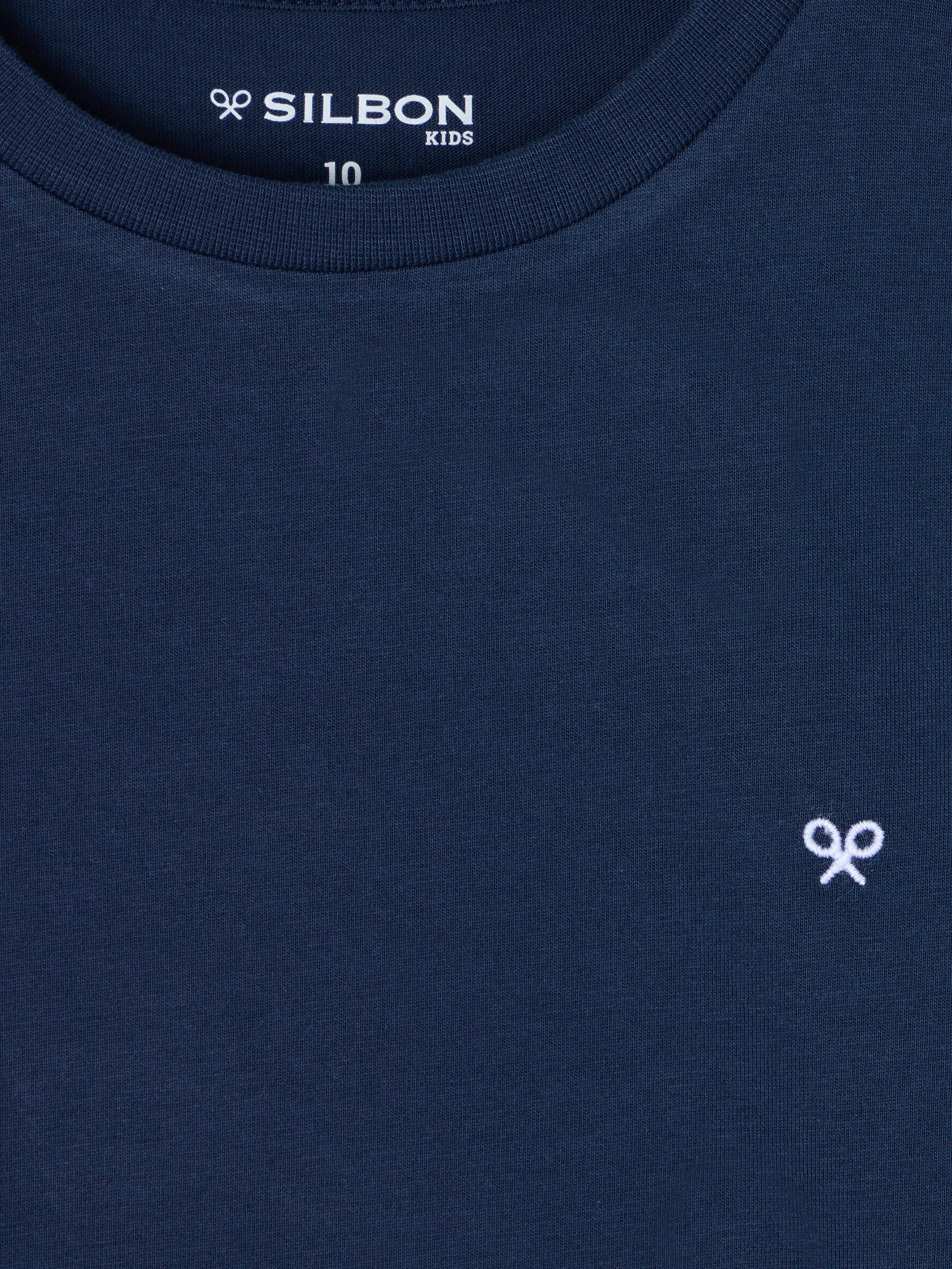 T-shirt kids minilogo azul-marinho