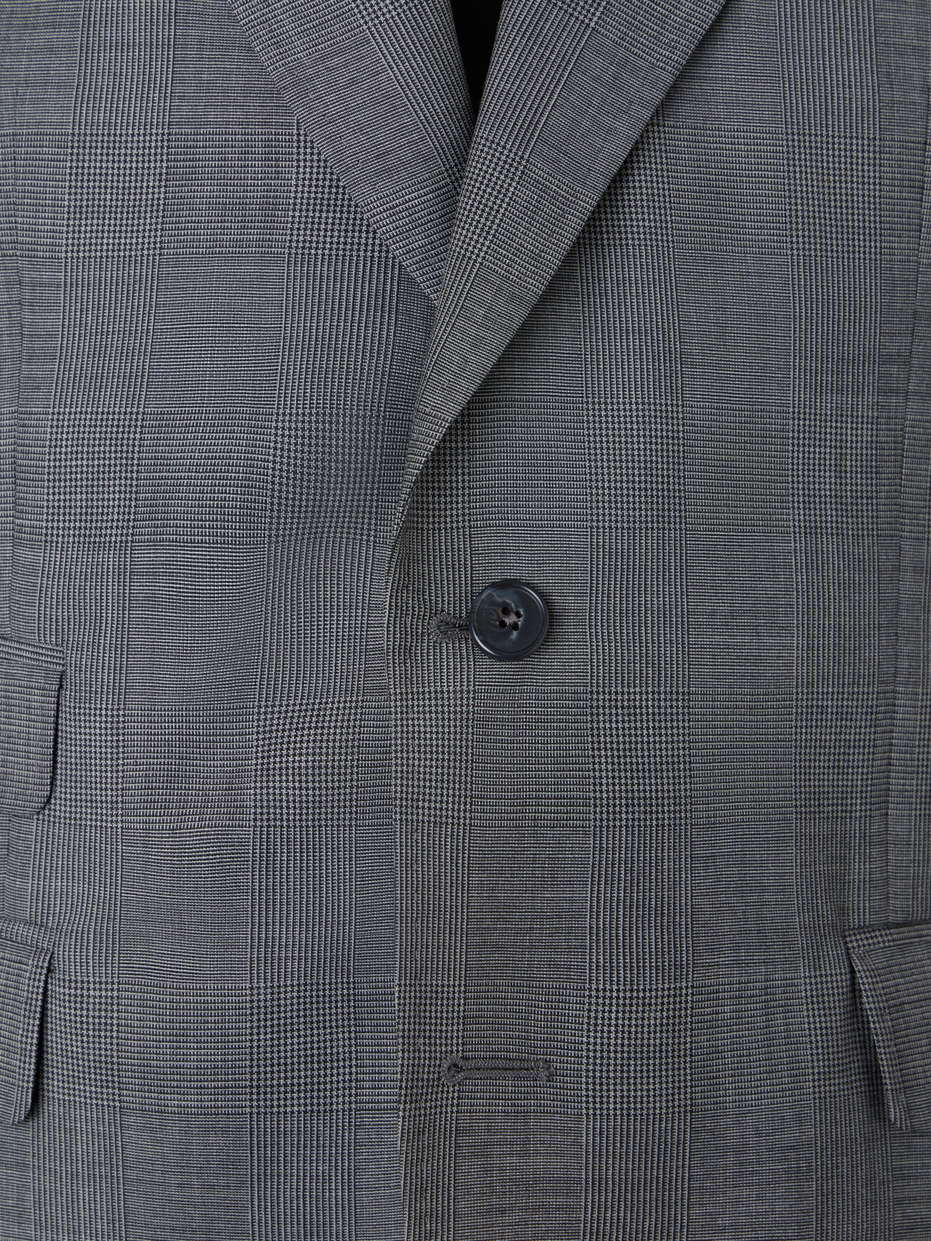 Blazer de fato clássico príncipe de Gales cinzento