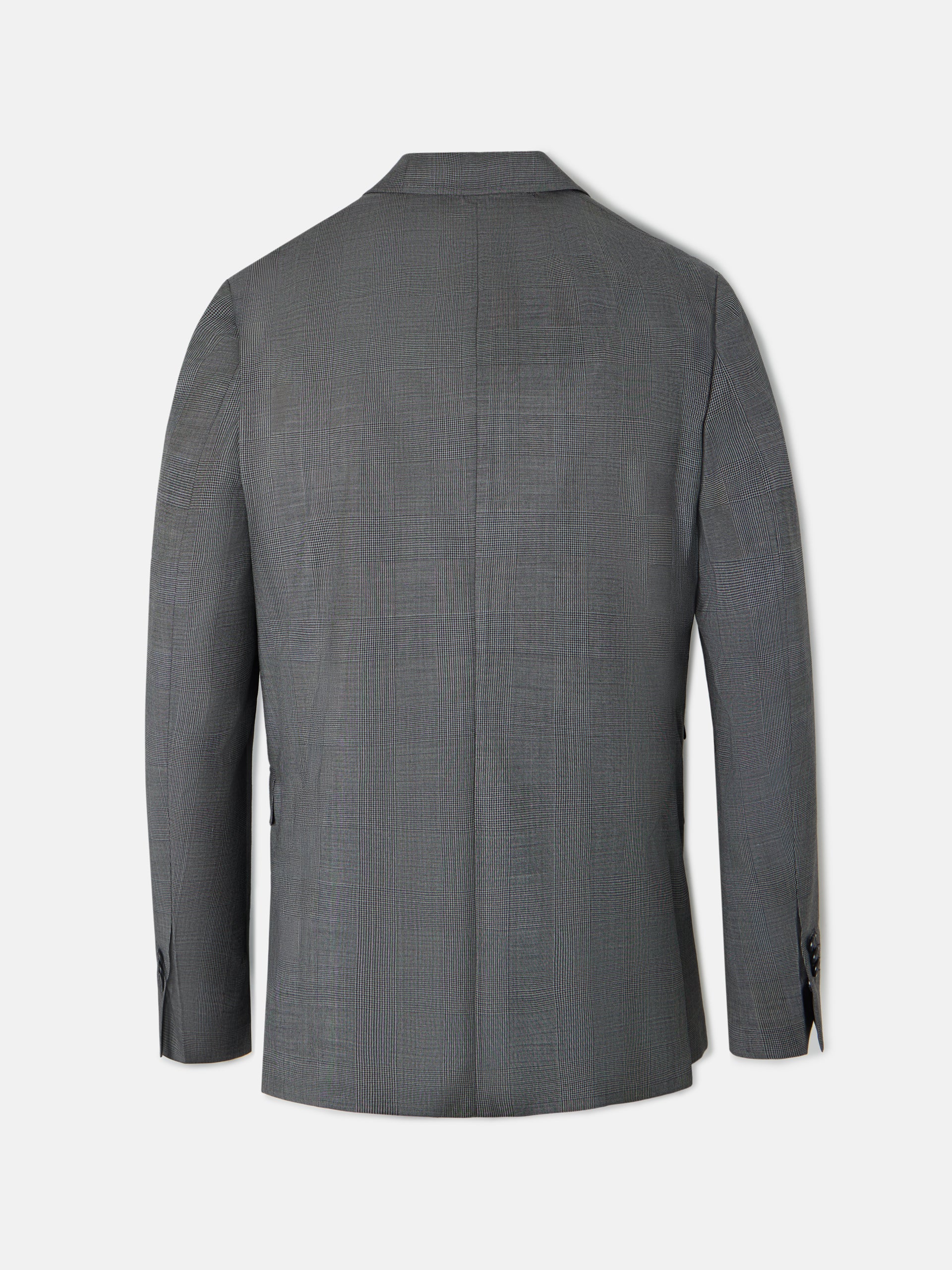 Blazer de fato clássico príncipe de Gales cinzento