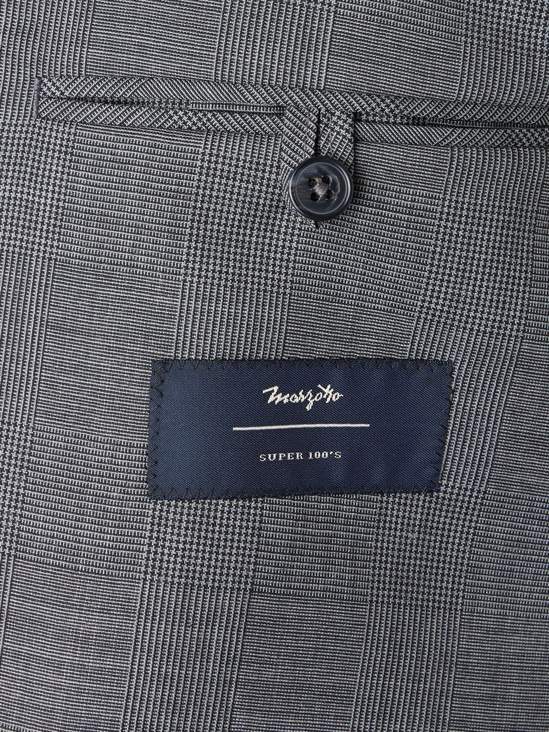 Blazer de fato clássico príncipe de Gales cinzento