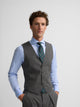 Chaleco recto traje principe de gales gris
