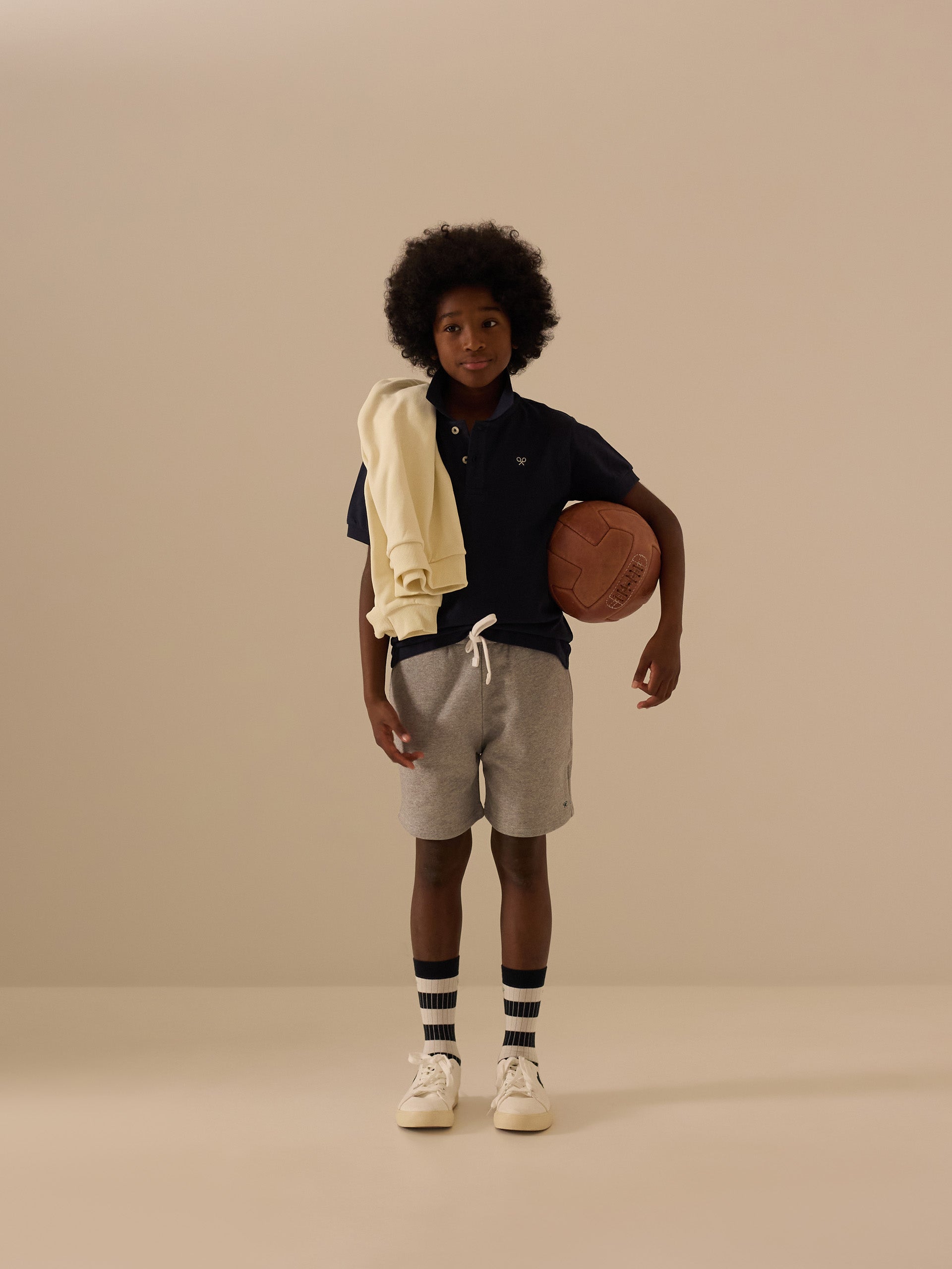 Bermuda de sport enfant grise