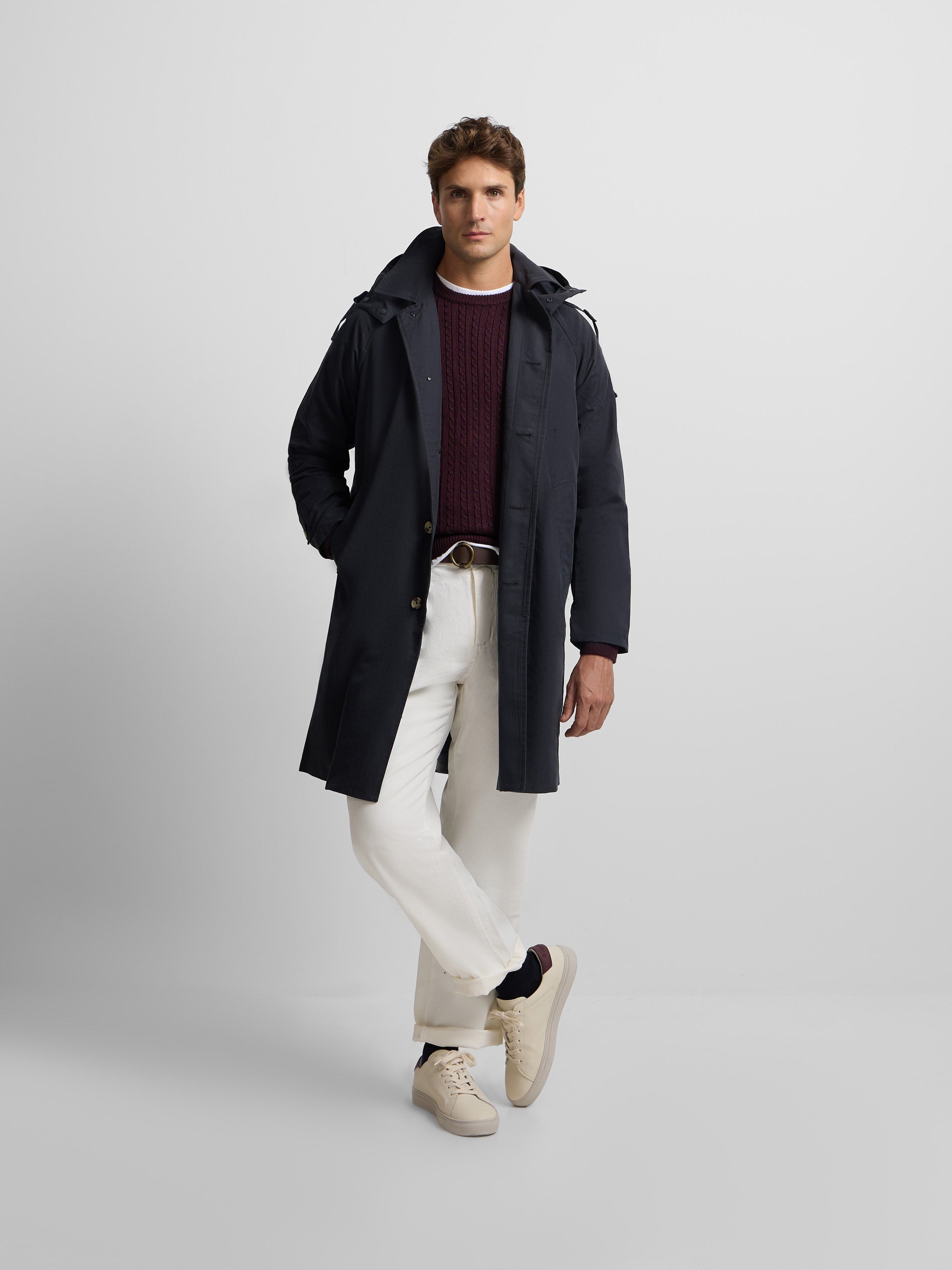 Gabardina azul marino
