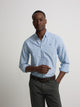 Medium blue oxford sport racket shirt