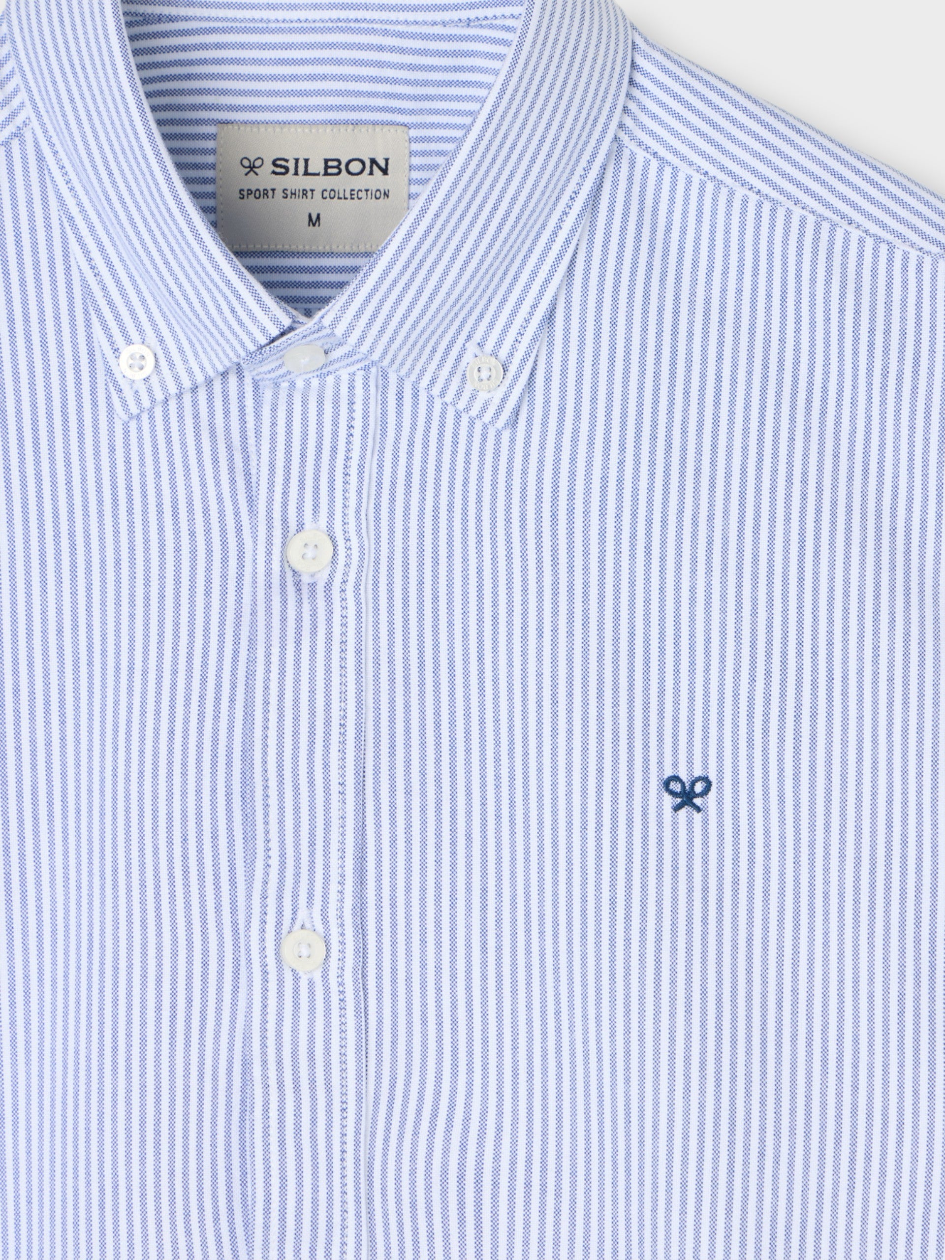 Camisa sport oxford raqueta rayas navy