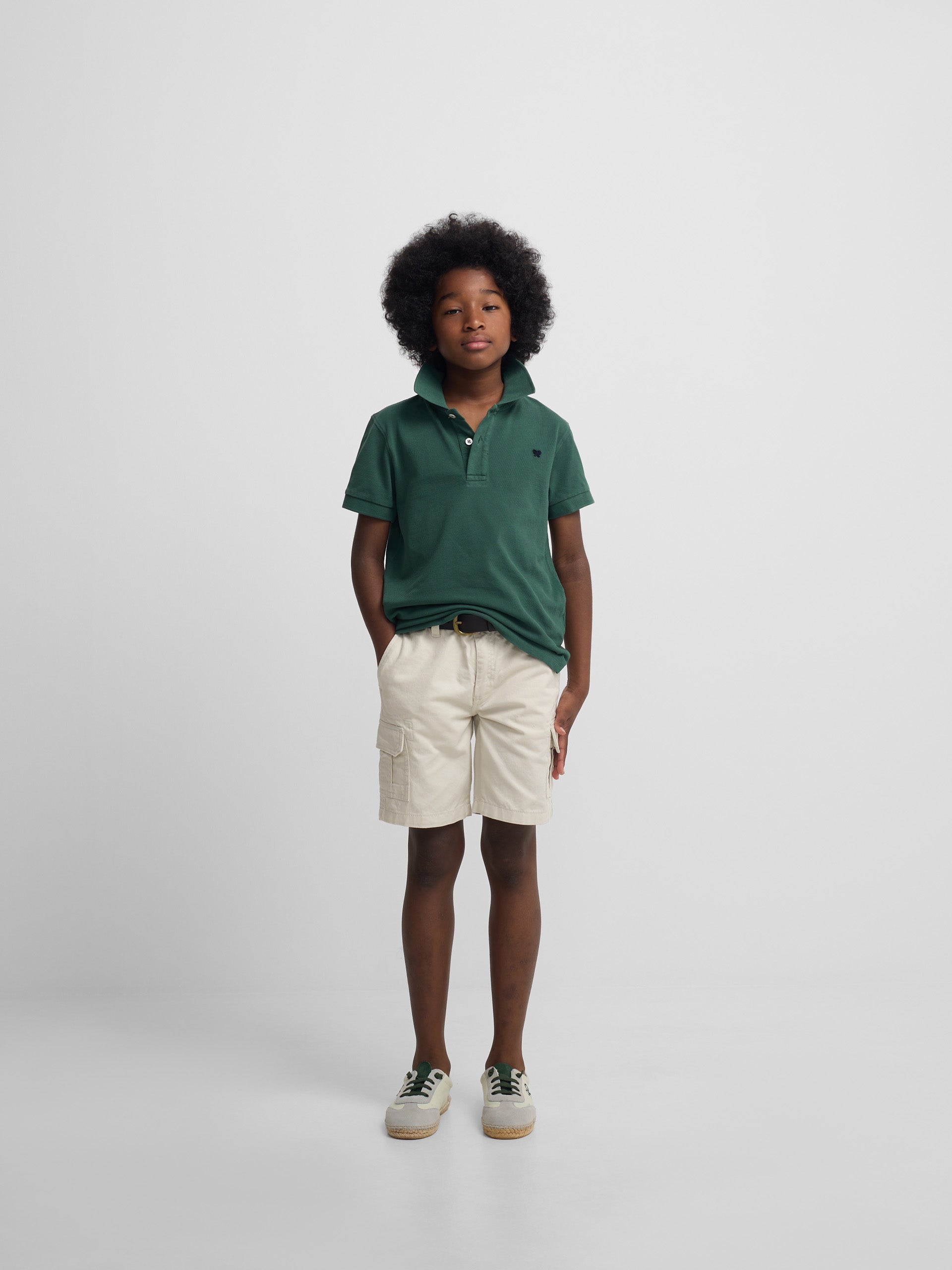 Polo enfant classique raquette verte